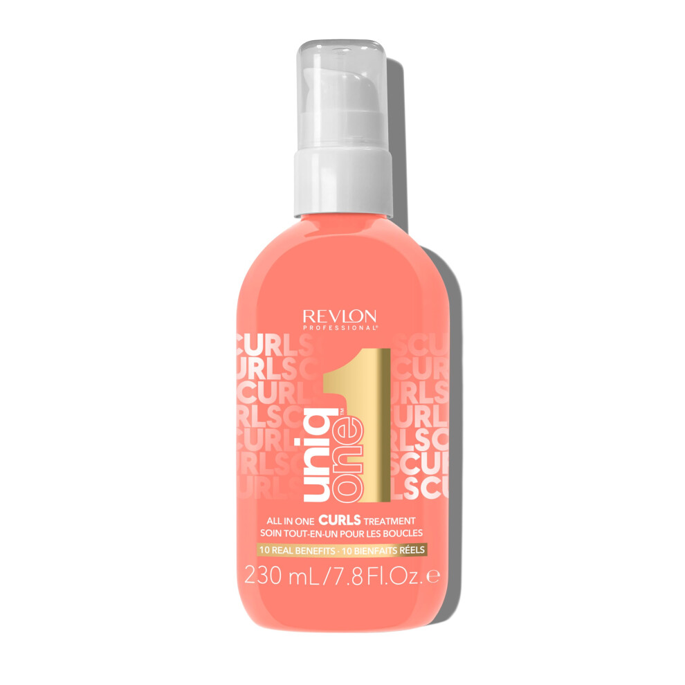 Uniqone Curly Hair Leave-in Treatment – Multi-Benefit Hair Treatment for Curly Hair, Wavy And Coily Hair, 230 ml