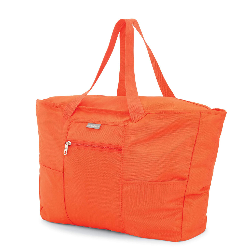 Foldaway Packable Tote Sling Bag, Orange Tiger, 15.35x12.59x5.9 inches, Foldaway Packable Tote Sling Bag