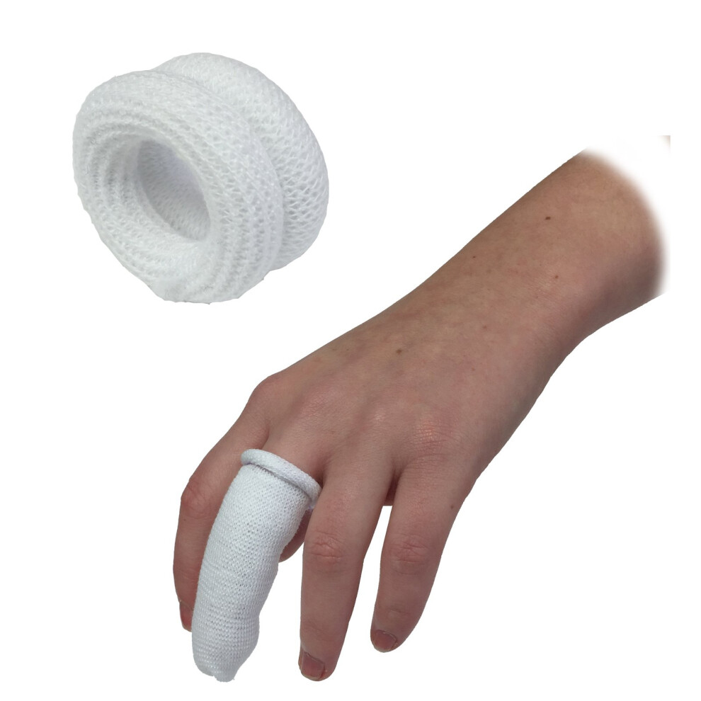 10 PACK QUALICARE FIRST AID FINGER ROLL BOBS COT BUDDIES TUBULAR BANDAGE DRESSINGS WHITE