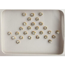 B100 Silver Stone Gold Pearl Bindi, Tattoos Fake Nose Stud Indian Bindi