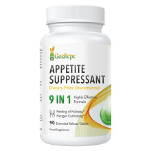 Natural Appetite Suppressant and Fat Burner for Women - High Dose Glucomannan from Konjac Root - with Green Tea Extract, Cayenne Pepper Extract,