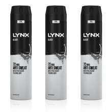 XXL 72-Hour Dry Protection Anti-Perspirant Deodorant with a frozen pear and cedarwood fragrance for all-day freshness and confidence, Black, Pack of 3