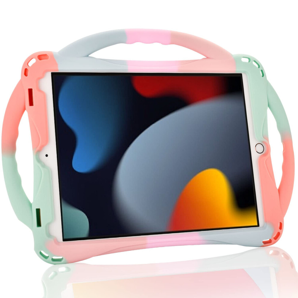 Topesct Kids Case For Ipad 10.2 9Th Gen (2021)/8Th Gen (2020)/7Th Gen (2019), Shockproof Handle Stand Case Compatible With Ipad 7Th/8Th/9Th Gen