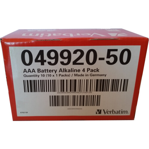 Verbatim Pack mit 4 Verbatim Premium LR03 Micro AAA Batterien 1