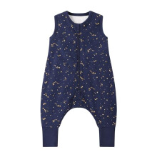 1.0 Tog 100% Organic Cotton Baby Sleeping Bag with Feet Toddler Sleeping Bags with Legs Sleeveless Wearable Blanket for All- Season Comfort(Starry