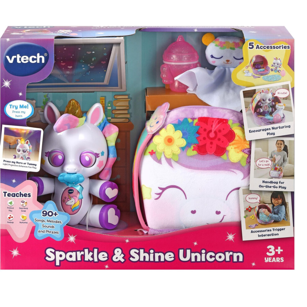 Sparkle & Shine Unicorn | Interactive Pretend Play Unicorn Toy with Music & Lights | Suitable for Boys & Girls 3+ Years