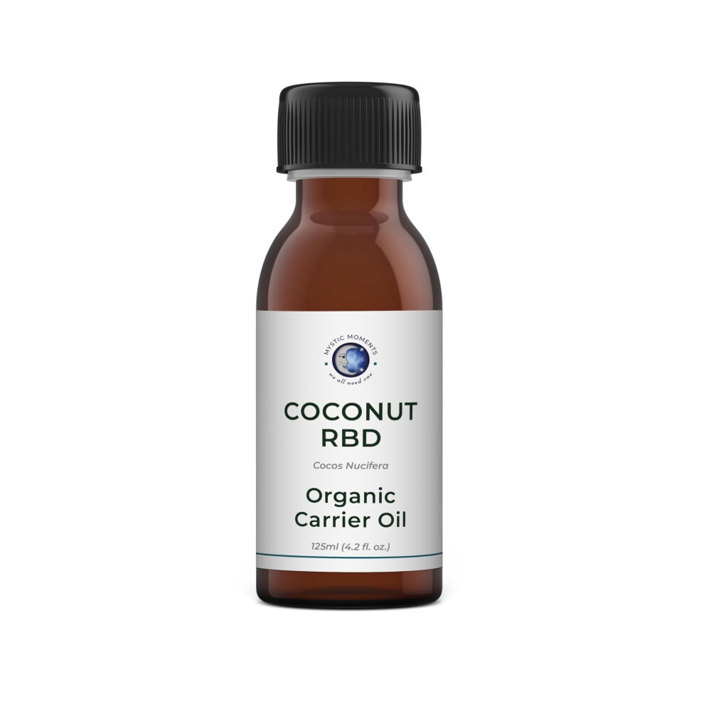 Mystic Moments | Organic Coconut Rbd Carrier Oil 125Ml - Pure & Natural Oil Perfect For Hair, Face, Nails, Aromatherapy, Massage And Oil Dilution Vegan Gmo Free