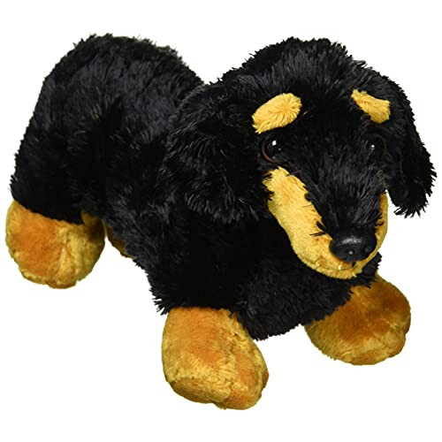 Aurora World 8-inch Flopsie Dachshund, Black and Brown