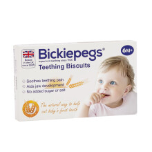 Teething Biscuits for Baby 6 Months +, Hard Natural teether for Teething Relief & Introduction to Solids, Vegan & Food Based jaw Exerciser (2 Pack)