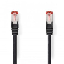 CAT6 Netzwerkkabel | RJ45 Stecker | RJ45 Stecker | S/FTP | 7,50 m | Rund | LSZH | Schwarz | Etikett