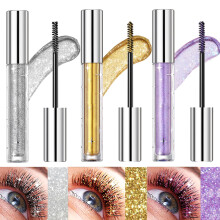 Bekoeen 3PCS Glitter Mascara luomivri pidentv volyymia lisv vriks ripsivri Sparkling Diamonds Silver Diamond ripsivri vedenpitv vriks r