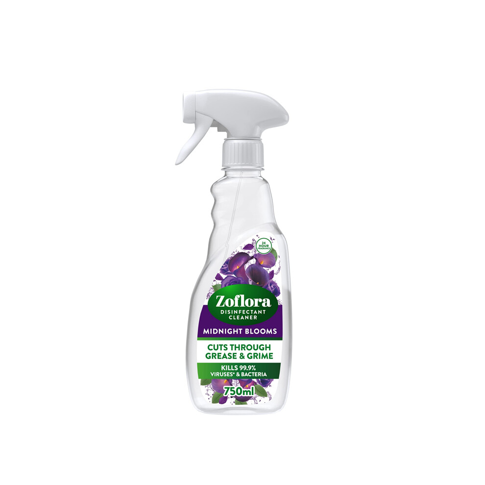 Midnight Blooms 750ml Multipurpose Disinfectant Cleaner, Antibacterial Surface Cleaner, Kitchen Cleaner Spray Cuts Through Grease & Grime