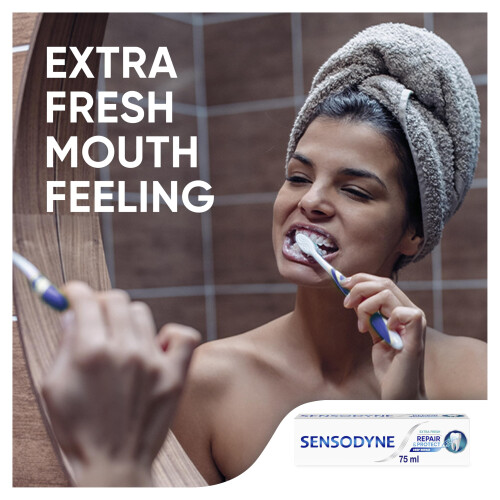 Sensodyne Toothpaste Repair and Protect, Sensitive Toothpaste for Sensitive Teeth, Extra Fresh, 75ml 2