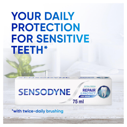 Sensodyne Toothpaste Repair and Protect, Sensitive Toothpaste for Sensitive Teeth, Extra Fresh, 75ml 1