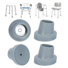 supregear Shower Chair Leg Caps - Heavy Duty Replacement Feet for Shower Chair Bath Seat 1-1/8"""" I.D. Slope Rubber Tips for Shower Stools Transf