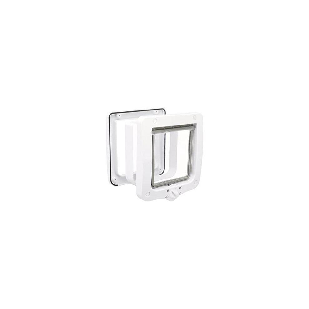 Trixie 4-Way Cat Flap With Tunnel, 578 G White