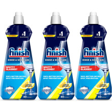 Dishwashing Rinse Aid for Shinier and Drier Dishes | Lemon | Pack of 3 | 400ml each | 3 x 400ml