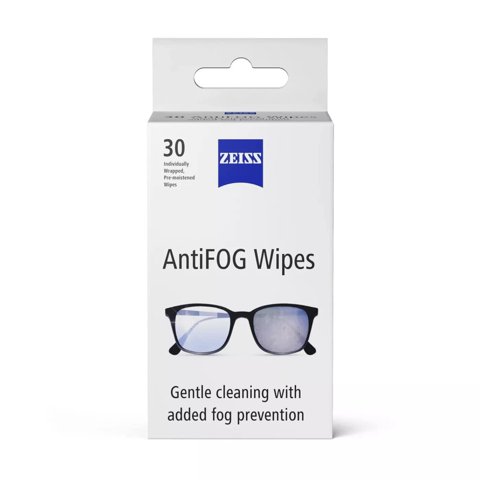 Anti-Fog Lens Wipes, Pre-Moistened, Individually Wrapped Defogger Wipes for Coated Lenses, Binoculars, Scopes, Cameras, and Glasses, 30 Count