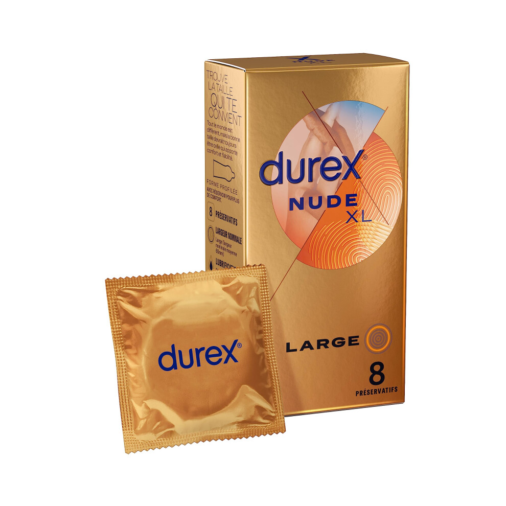 Nude XL Extra Thin and Extra Large Condoms - 8 Condoms