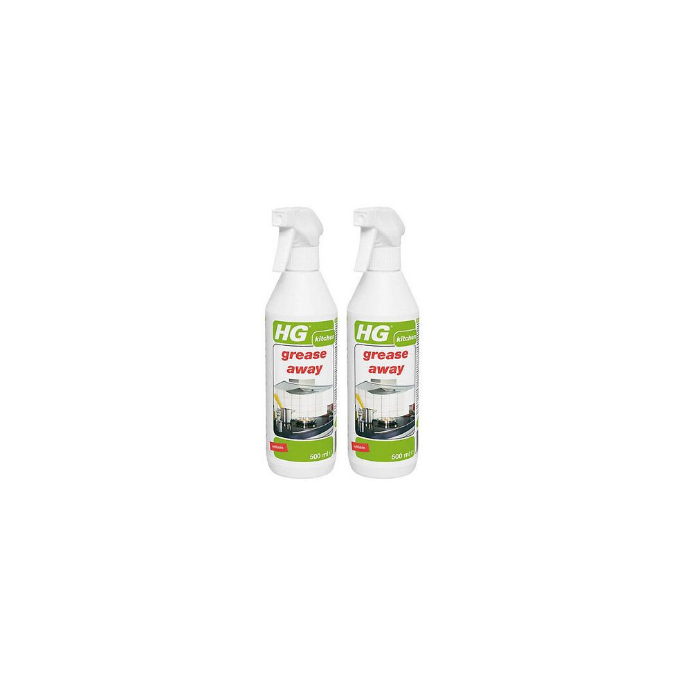 Hg Pack Of 2 X Grease Away Kitchen Degreaser Spray 500Ml