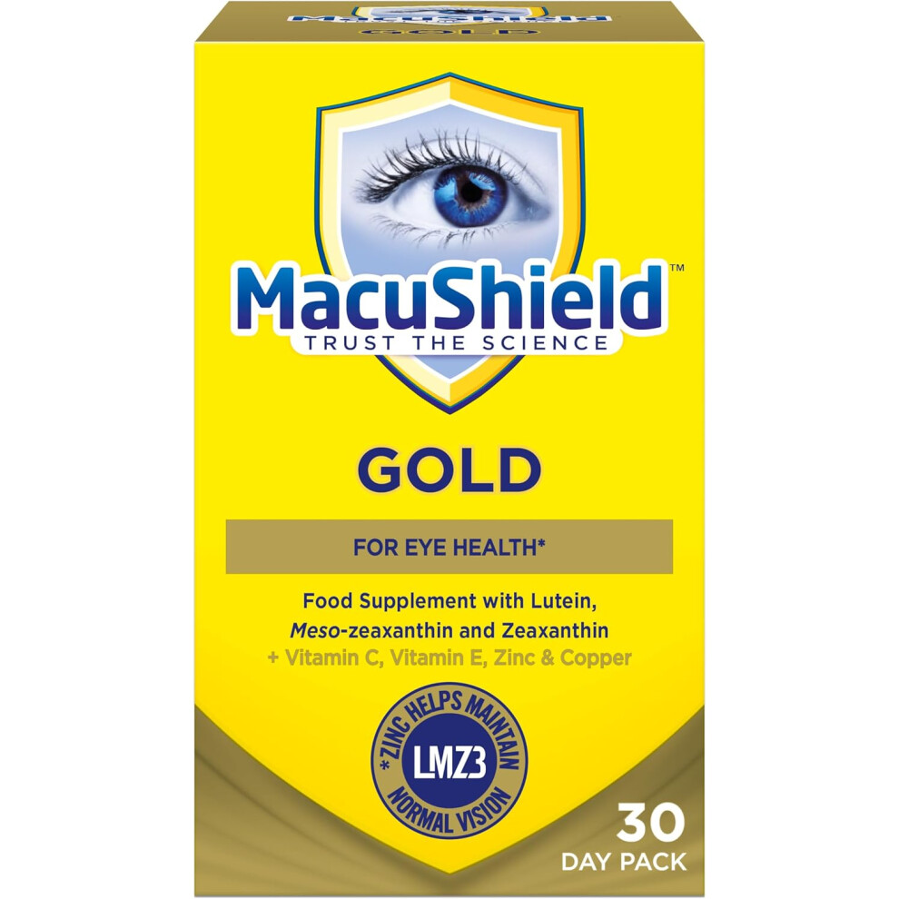 MacuShield Gold Eye Health Food Supplement Supports Normal Vision