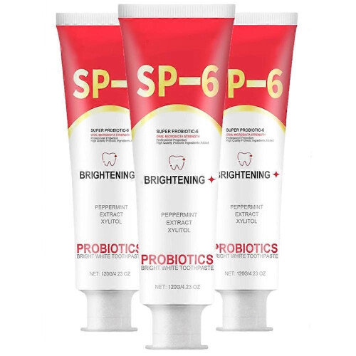 3PCS SP-6 Probiotic Toothpaste,Sp-6 Toothpaste Whitening
