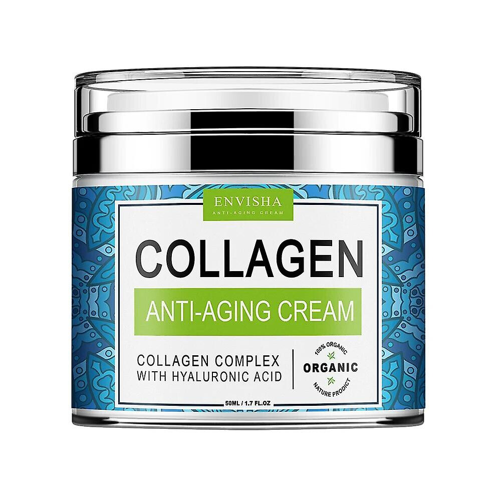 (Collagen Cream) ENVISHA Face Cream Collagen Hyaluronic Acid Skin Care Anti-Wrinkle Moisturizing Anti-Aging Night Shrink Pores Whitening Smooth