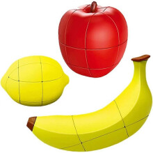 3D Fruit Cube Set of Banana Lemon and Apple Magic Cube Bundle Children's Educational Toys 3 Pack