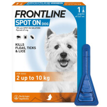 FRONTLINE SPOT ON Flea & Tick Treatment Small Dog (2-10kg) 1 Pipette Pack