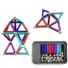 Colorful Magnet Building Blocks Construction Set Puzzle Stacking Game Sculpture Desk Toys