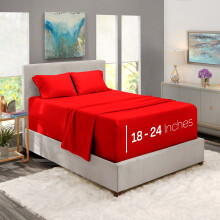Nestl Extra Deep Pocket Sheets - Fits Mattress 18-24 Inches Deep Extra Deep Pocket Twin Sheets Sets 4 Piece Twin Size Sheets Twin Sheets Deep Pocke