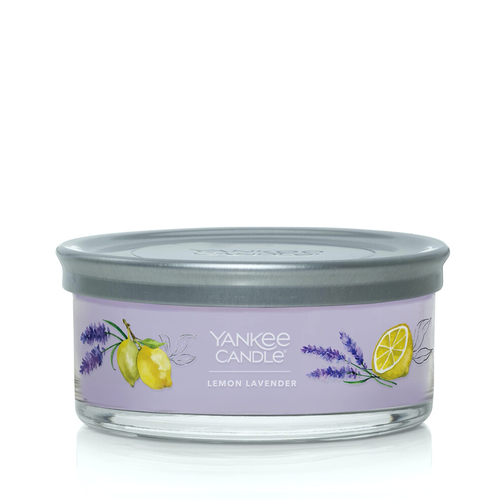 Yankee Candle Lemon Lavender Scented  Signature 12oz Medium Tumbler 5-Wick Candle  Over 16 Hours of Burn Time