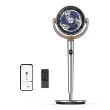 Dreo Standing Fan 120+120 Smart Oscillating Floor Fans with Wi-Fi/Voice Control 80 ft Fan For Bedroom DC Motor Quiet Fans adjustable height 8 Spe