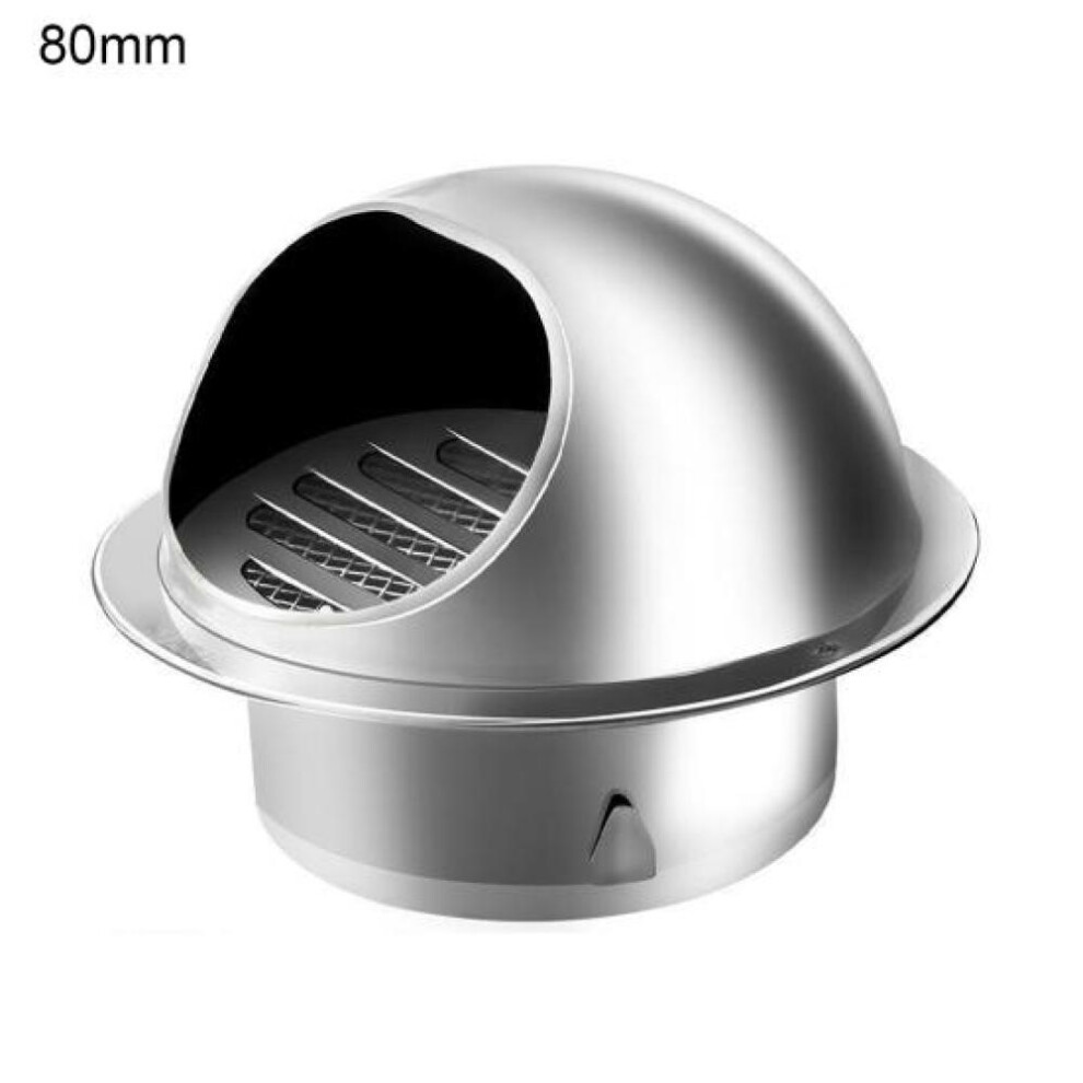 (as the picture, 80mm) Strong Air Vent Cover Thickened 201 Stainless Steel Round Ventilation Ducting