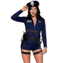 Adult Women Sexy Police Officer Costume, Lieutenant Ivana Misbehave Halloween Costume