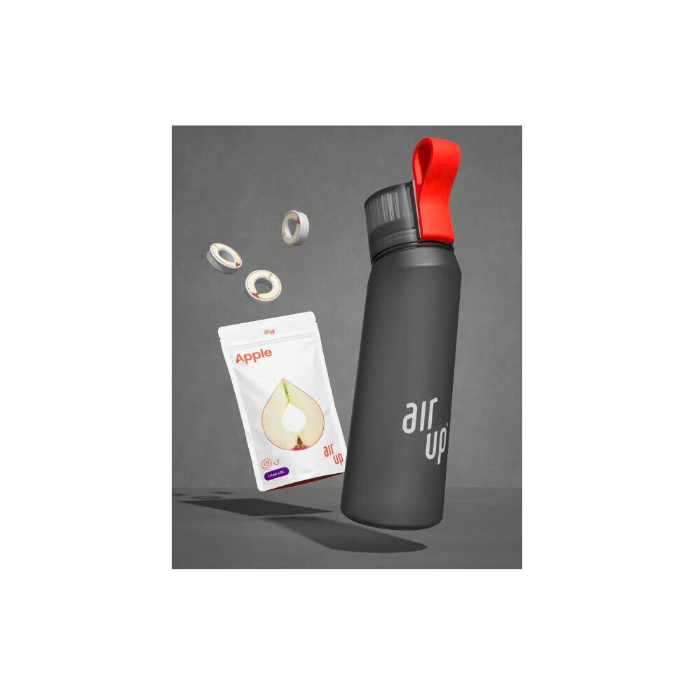 (Grey) Air Up Water Bottle incl. 3 Flavoured Pods (650ml)