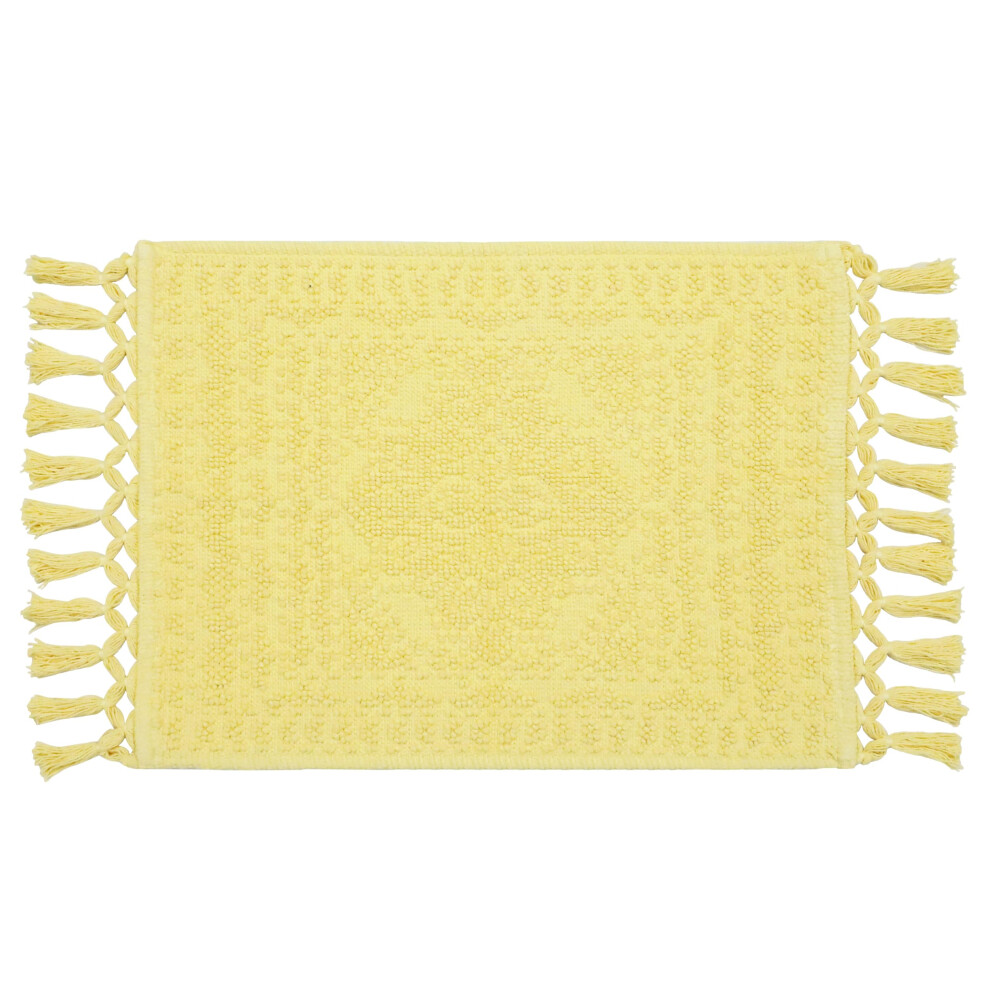 French Connection Nellore Bathroom Rugs  Woven and Beaded Bathroom Mats  Durable Non-Slip Bath Rugs  Thick Bath Mats for Bathroom and Shower Rugs  20"