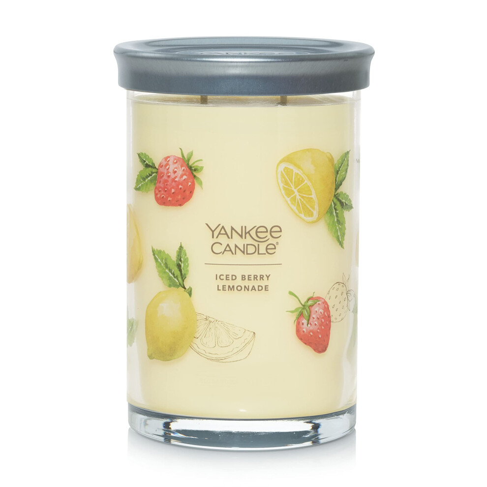 Yankee Candle Iced Berry Lemonade Scented  Signature Large 2-Wick Tumbler Candle  Over 60 Hours of Burn Time  Ideal for Patio Refreshment