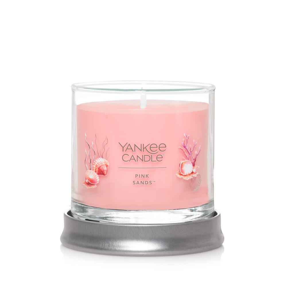 Yankee Candle Pink Sands Scented  Signature 4.3oz Small Tumbler Single Wick Candle  Over 20 Hours of Burn Time