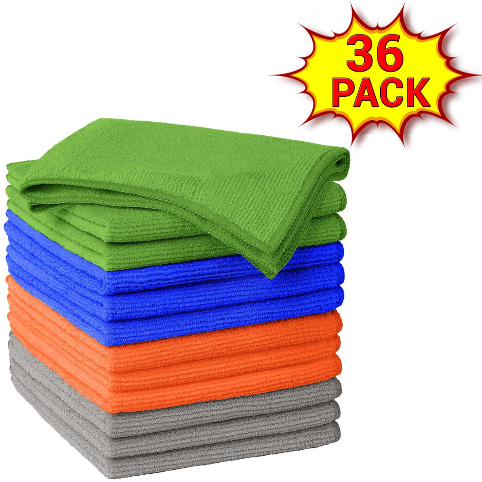 (36 Pack) 12-48Pack MicrofiberCloth CarCleaning,KitchenTowel