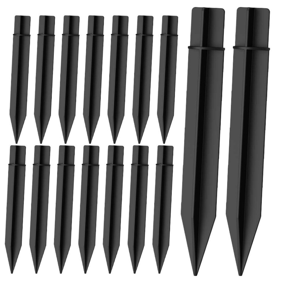 RIMOL Plastic Ground Spikes  8.25 inch Replacement ABS Torch Stake for Garden Lights Outdoor Yard Christmas Pathway (16 Pack  Black)-image-OPC-PFSSYXY-NEW