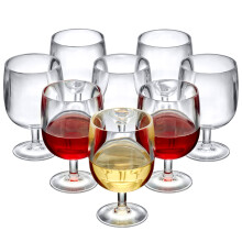 Incroyable Abby - Stacy - Verres a vin en plastique empilables de 12 onces (ensemble de 8) verres a vin en plastique reutilisables BPA et brinant