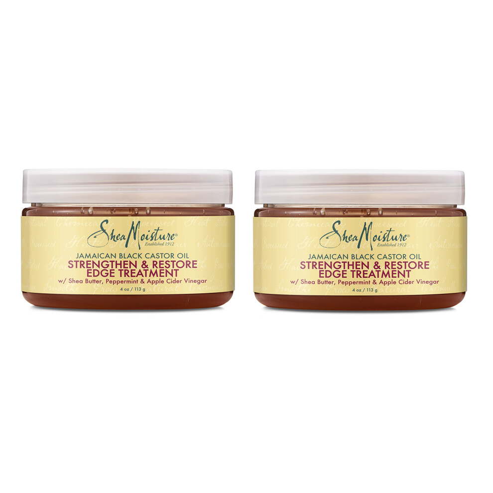 Shea Moisture Jamaican Black Castor Oil Strengthen & Restore Edge Treatment  4 Oz  Pack of 2