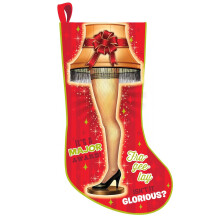 Kurt Adler 19 Inch A Christmas Story Leg Lamp Cloth Light Up Stocking