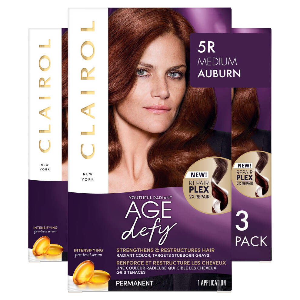 Clairol Age Defy Permanent Hair Color  5R Medium Auburn  3 Count