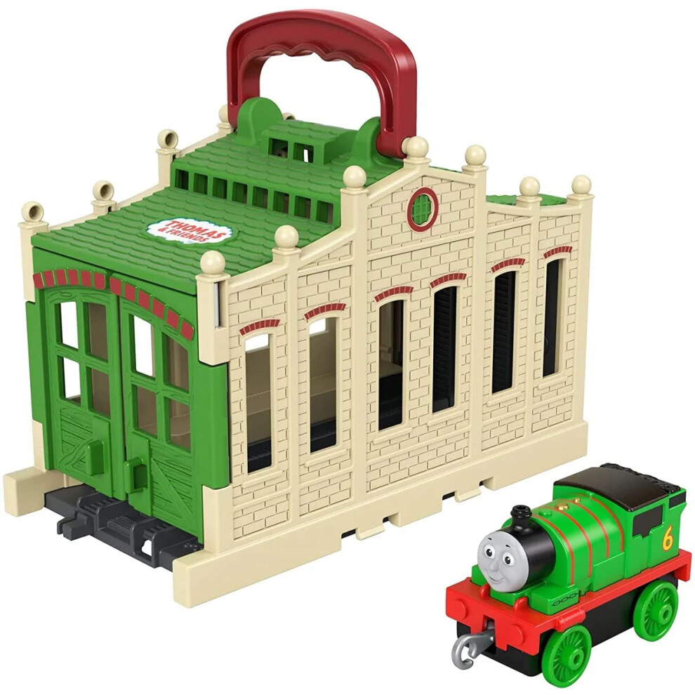 Thomas & Friends Connect & Go Shed And Push-Along Train Engines For Preschool Kids Ages 3 Years And Up