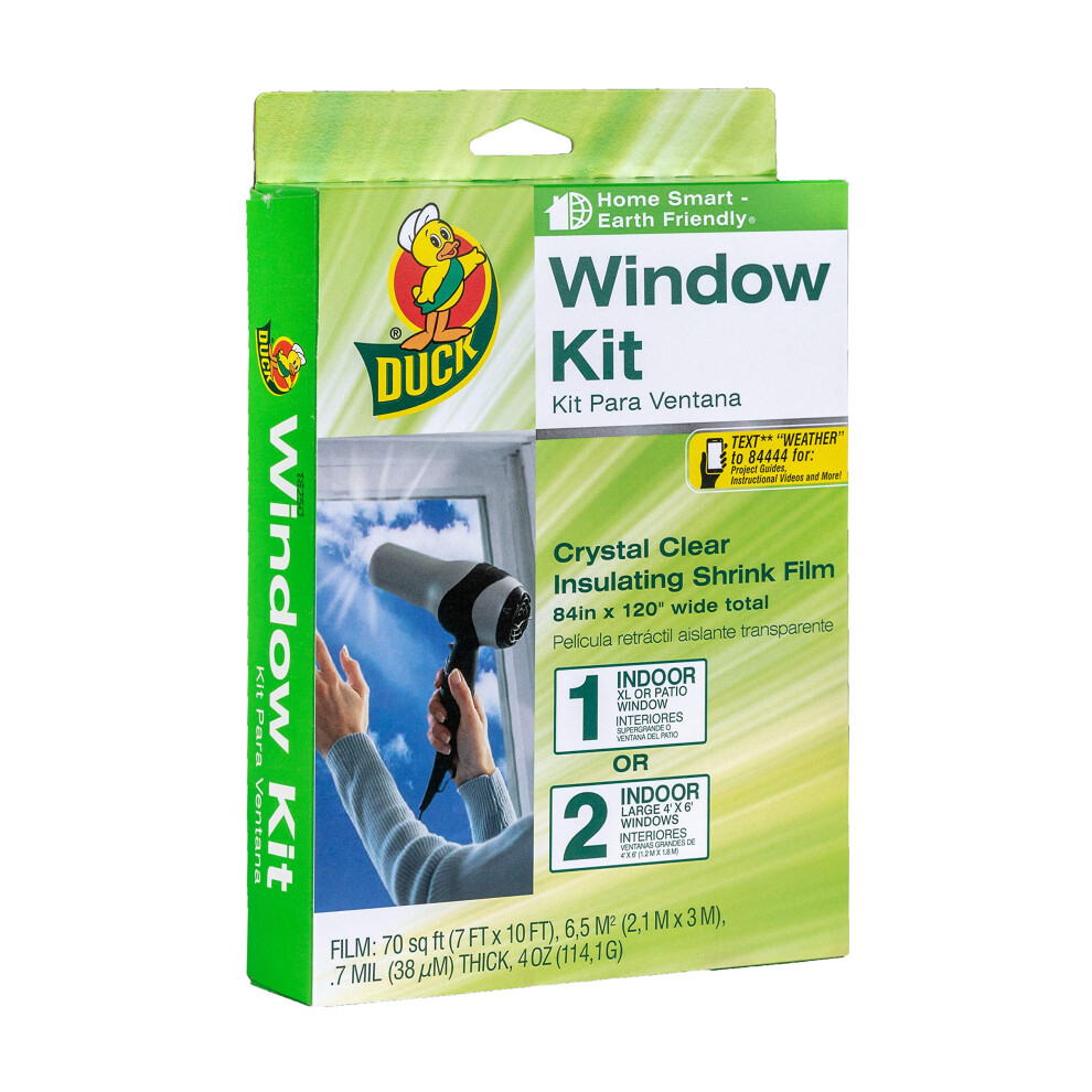 Duck 286218 Extra Large Patio Door Shrink Film Window Insulation Kit 1 Crystal Clear 075353091234