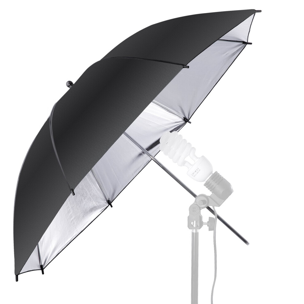 Neewer 33""/83cm Photo Studio Black/Silver Reflective Lighting Umbrella for Photography Studio Flash Light and Location Shoots