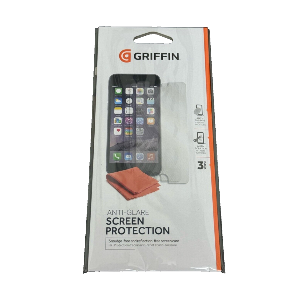 GRIFFIN FILM SCREEN PROTECTOR FOR IPHONE SE 3 / SE 2 ANTI GLARE SMUDGE 3 PACK