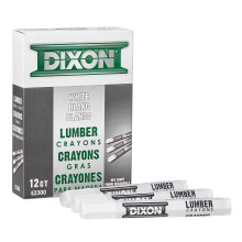 Dixon 52300 Pastelli per legname 4 1/2 x 1/2 Dozzina bianca